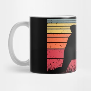 Travel back in time with beach volleyball - Retro Sunsets shirt featuring a player! Mug